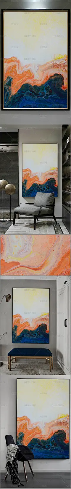 高清立体抽象油画艺术玄关（一千三百六十）
