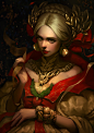 MIrabella, Svetlana Tigai : This is my OC Queen Mirabella. I've drawn her in Christmas palette dress. Hope you like it ^^
