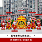 2025新年元旦吉祥物卡通生肖蛇雕塑玻璃钢商场小区美陈装饰品摆件-淘宝网