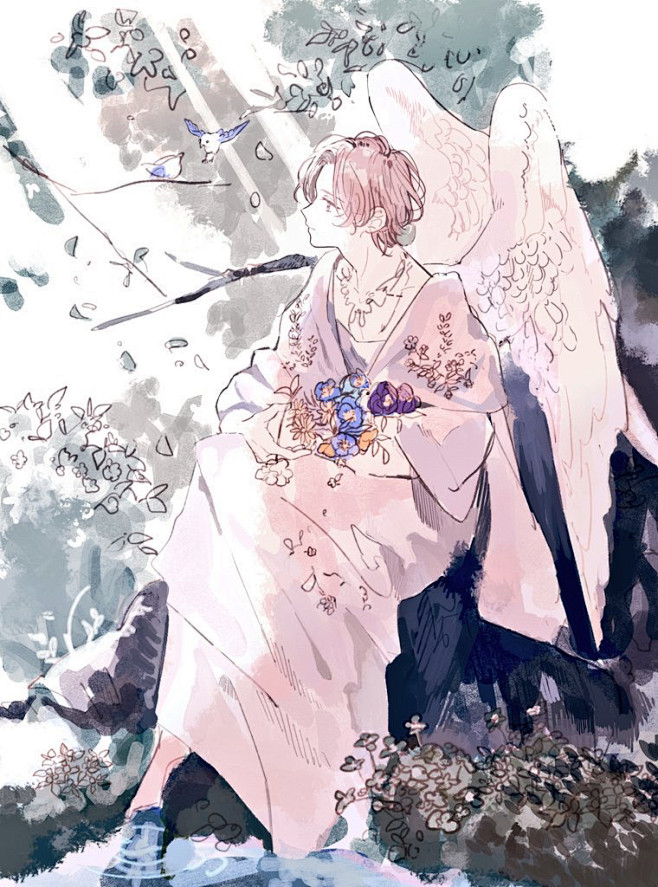 ❤关注公众号：星期五治愈星球，精美插画天...