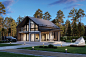 Cottage visualization for HONKA : Project "Kvartsi". Cottage area: 170 m2.  Cottage for the catalog "HONKA". Architect: Alexey Skoldinov.Visualisation: Evgeniy Zhdanov.