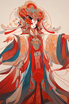 非物质文化遗产传统戏剧角色人物元素插画