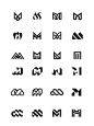 首字母M图形灵感，字母LOGO设计分享