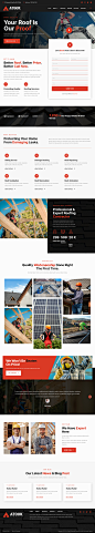 Wordpress Website Website Design Brand Design responsive website Contractor website  Home Service Website roofing company roofing contractor roofing website