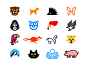 Animal logos cat stork lion unicorn fox parrot eagle rooster owl gorilla butterfly hedgehog dog tiger animal logo animals branding brand mark logo