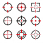 其中包括图片：Premium Vector | Crosshair icons vector set isolated