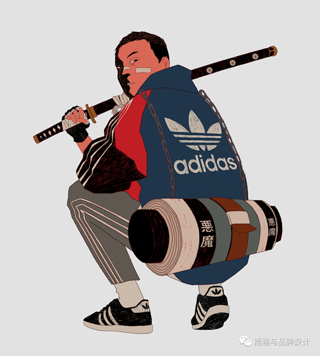 插画丨复古个性的街头涂鸦风，传统与现代的...