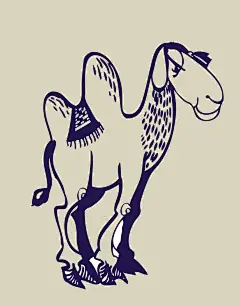 动物骆驼简笔插画