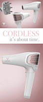 Blow drying hair adds volume and protects shine when using the VOLO infrared hair dryer.