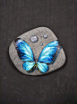 创意石头画教程——翩翩起舞的蝴蝶_手绘石头吧_百度贴吧