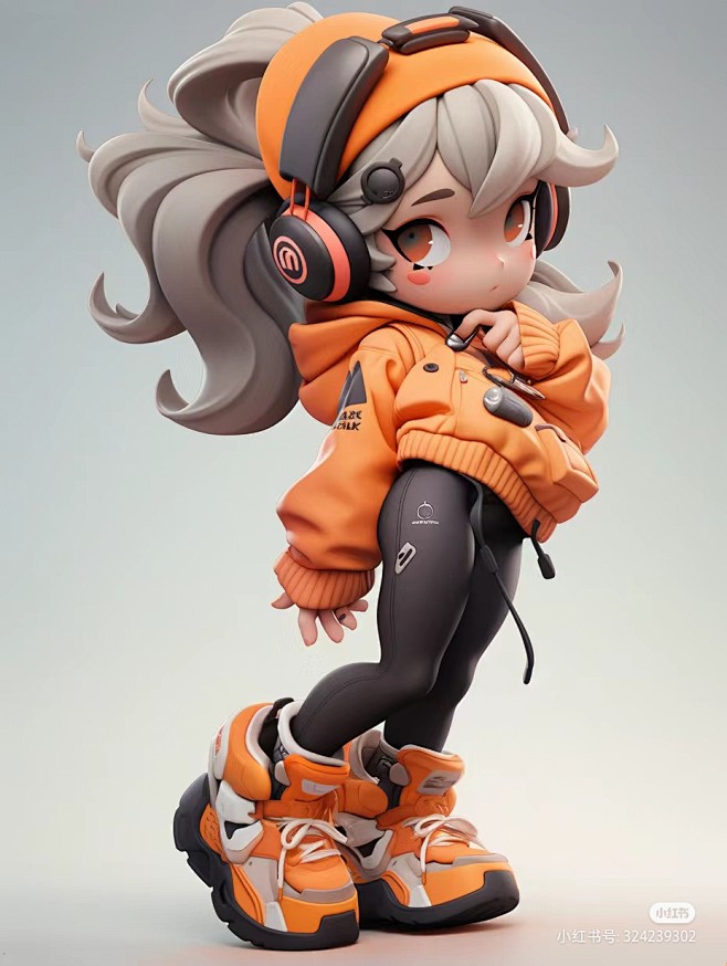 {AI系列}3D现代，科技角色（卡通，写...
