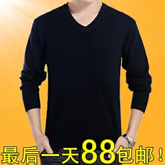 【ai小天使】正品冬装新款毛衣男装 男士毛衣V领纯羊毛衫男加厚羊绒衫针织包邮#加厚##冬装##针织##