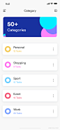 待办事项列表应用程式iOS版UI设计作品APP设计个人中心首页素材资源模板下载