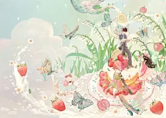 《春迟》封面_齐桑树_插画作品_涂鸦王国