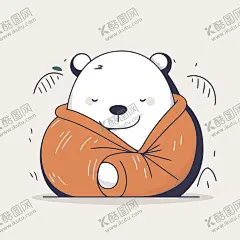 有趣北极熊白熊卡通儿童插画 【酷图网】北极熊,白熊,卡通,有趣,可爱,免抠素材,矢量,简笔画,儿童画,儿童插画,插画,蜡笔画,logo,图标