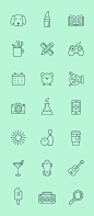 Line Icons - Free! : Line icons created for fun.Hope you like them!