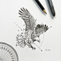 #每日插画推荐# 独具数学美感的《水晶幻兽》——Kerby Rosanes