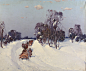 乌克兰画家Stepan Kolesnikov (1879-1955)风景油画作品