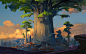 Tree Environment , Jay Wong : Tree environment design, for Disney project. 