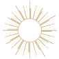 金色质感阳光欧式太阳月亮星星元素形状图案抽象AI矢量插画素材