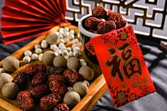 红枣桂圆莲子五谷杂粮摄影图片
