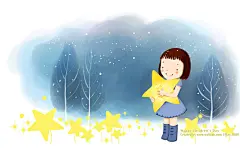 手绘插画星星壁纸