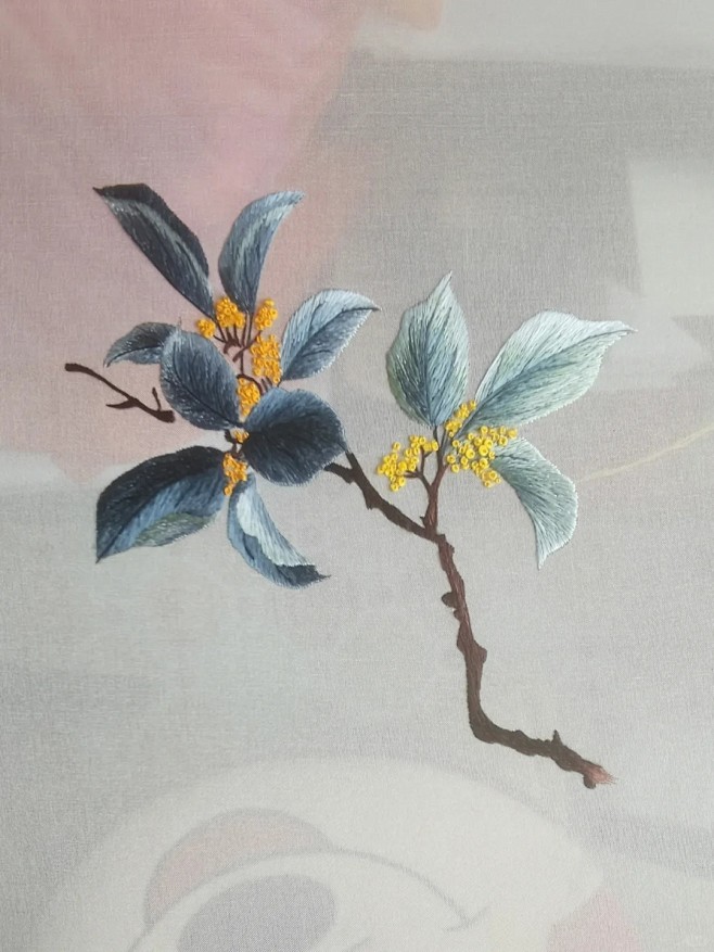 蜀绣《九月桂花香》绣制过程_1_渝开心熊...