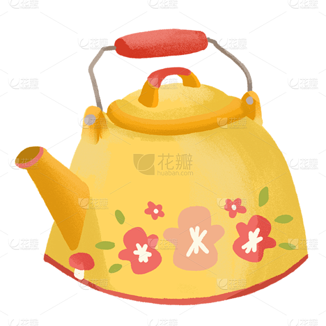 手绘-家居用品贴纸-茶壶3