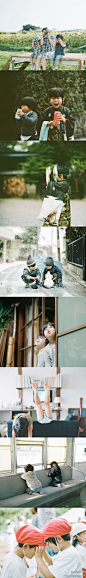 日本摄影师滨田英明拥有一个幸福的四口之家，两个孩子给了他莫大的快乐，于是他用相机记录下他们成长的瞬间。
