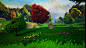 Stylized Meadows Open-World Environment, Ioana Santamarian : A lot of people pointed out the similarity to Genshin Impact. The project was started out a few months ago before I even knew about the existence of the game. I did install it a few days ago and