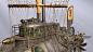 Steampunk Scavenger Airship, Peter Pohle : 3D Model of a Steampunk Airship. PBR materials created in Substance Painter.
102158 polygons, 111,009 vertices