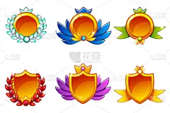 Receiving achievement, vector templates Awards. Fo