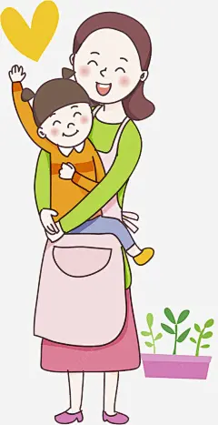 母亲女孩png免抠素材_新图网 https   ixintu.com 母亲女孩 卡通手绘 装饰图案 水彩画 人物画 肖像画_3306282343
