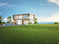 高清大气现代海景别墅建筑外观设计效果图片概念参考JPG背景素材