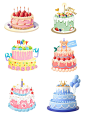【生日蛋糕】卡通免扣素材分享