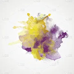 黄色,紫罗兰,图像特效,山,水彩画,彩色图片,画笔,点状,水彩颜料,纹理效果