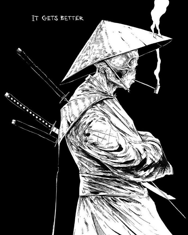 艺术插画丨黑白暗黑系robbowyer