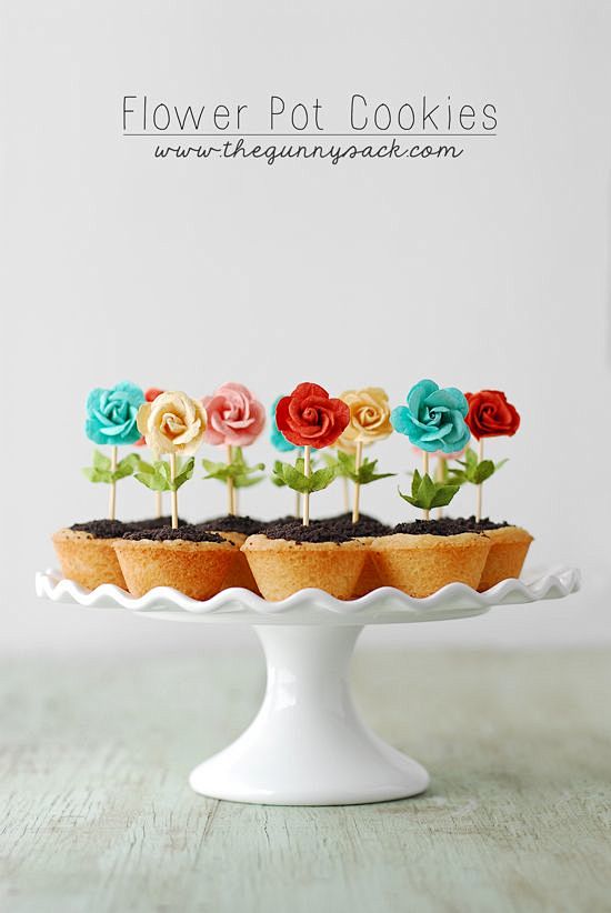 Flower Pot Cookie Cu...