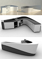 Modern Reception Desk: 