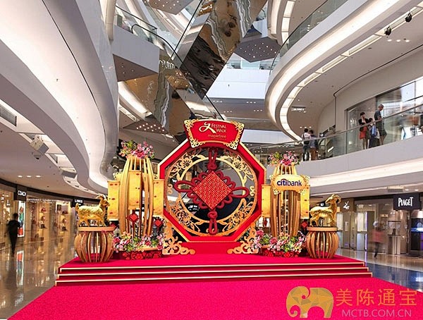 2015年香港各大商场羊年春节美陈节日气氛布置方案(三)商业美陈_商场