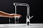 TH465 - Straight : Kitchen faucets with retractable shower. For Cifial S.A.