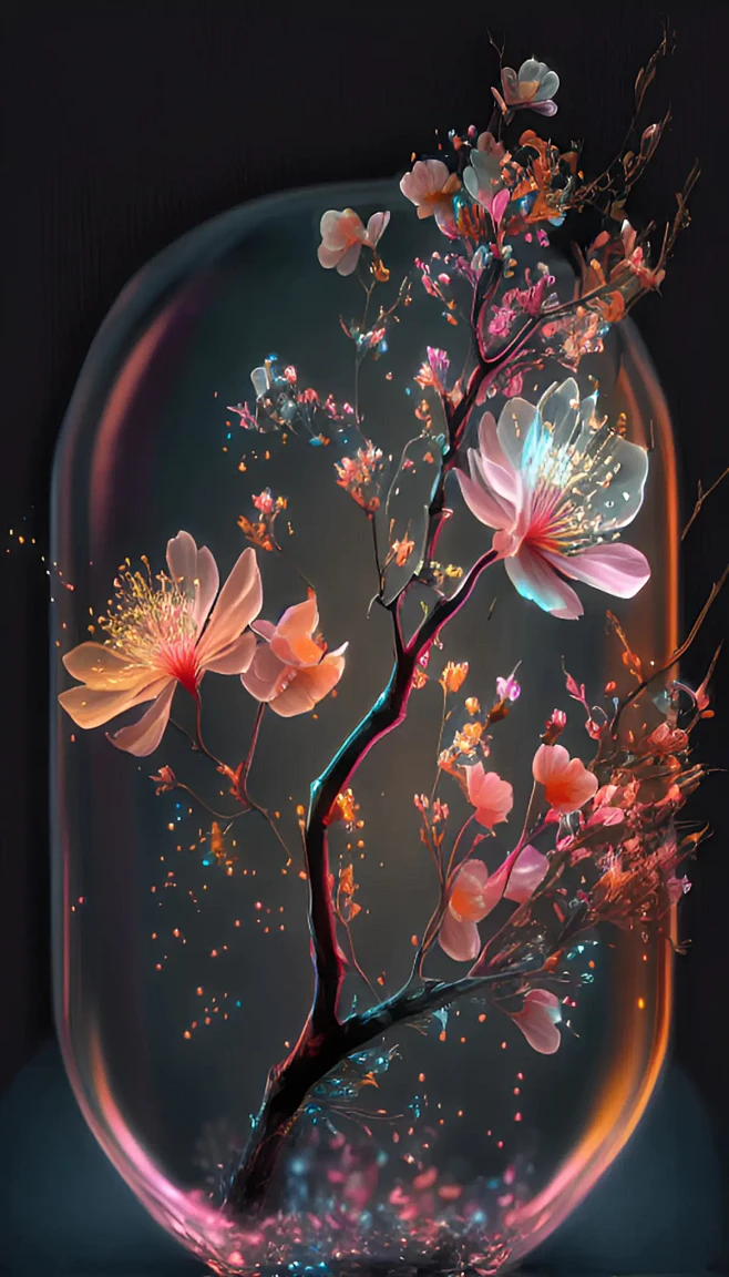晶莹剔透的梅花 | 无界AI