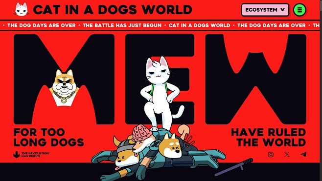 MEW - cat in a dogs ...