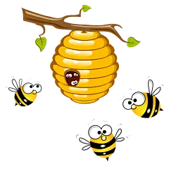 卡通手绘动物蜜蜂素材