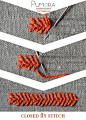 Pumora's embroidery stitch-lexicon: the closed fly stitch: 