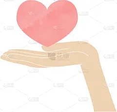 绘画插图,手,图像,代表,平衡折角灯,可爱的,贺卡,白色背景,爱,浪漫