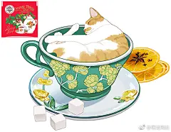 当猫咪遇上美食 韩国画师绘制猫咪美食画集 ​​​​