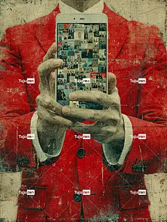 一只手：一只手拿着一部手机，上面显示了唐代风格的阿卡德式游戏