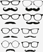 矢量手绘眼镜和胡子png免抠素材_新图网 https://ixintu.com 矢量 手绘 眼镜 胡子 黑框眼镜