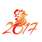 鸡2017艺术字体 #鸡# #2017# #字体# #春节# #元旦# 2017鸡年春节艺术字体 透明png免抠图片素材